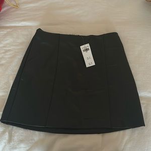 Abercrombie Black Leather Mini Skirt